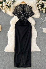 Short Sleeve Bodycon Maxi Dress