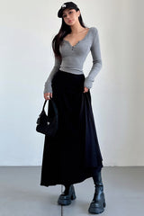 Retro Wool A-Line Skirt