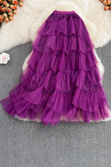 Gauze Irregular Skirt