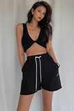 Crossover Backless Fitted Basic Cami Tee Shirts