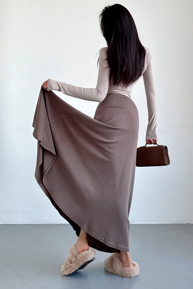 Retro Wool A-Line Skirt