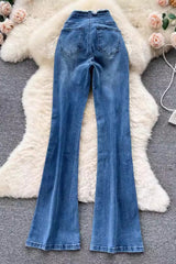 Ruffle High Waist Pants Trousers Jeans