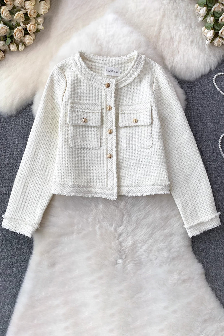 Knit Buttons Long Sleeve Cardigan Jacket Coat