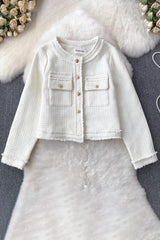 Knit Buttons Long Sleeve Cardigan Jacket Coat