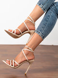 Simple And Chic Strappy Stiletto Heels