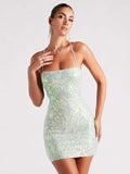 Stunning Iridescent Sequin Mini Dress