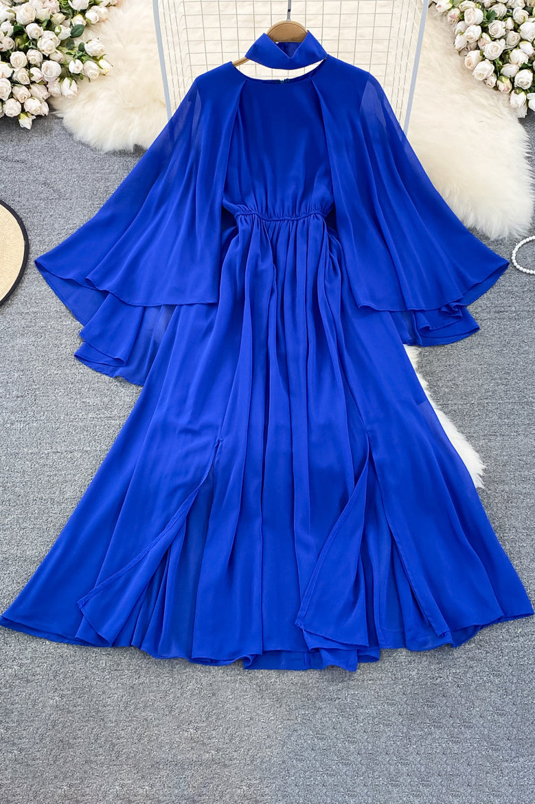 Long Sleeve Ruffle Maxi Dress