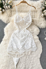 Lace Hollow Strap Dress