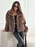 Sherpa Leopard Bomber Jacket