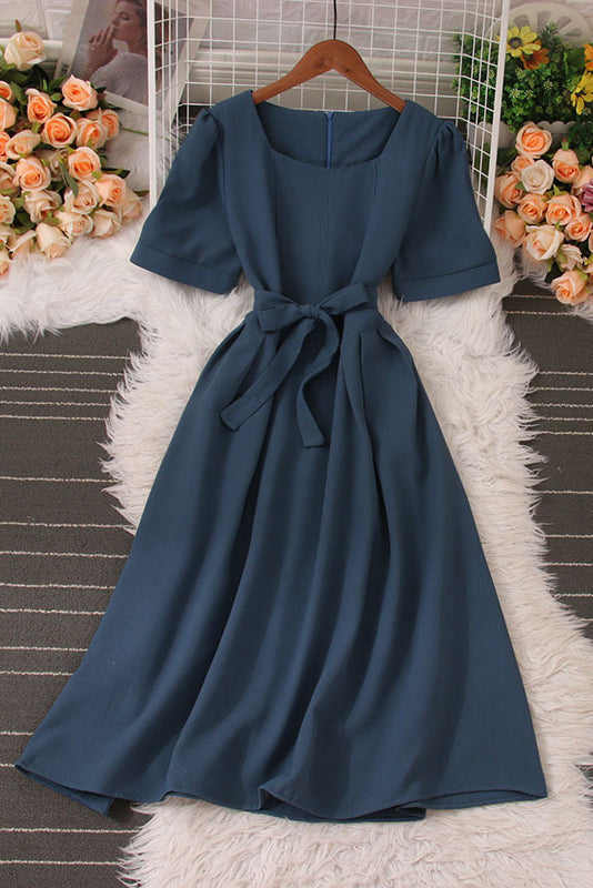 Short Sleeve Zip Strappy Maxi Dress