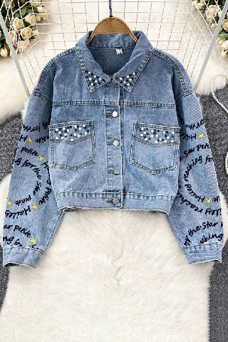 Long Sleeve Buttons Cardigan Jacket Denim Coat
