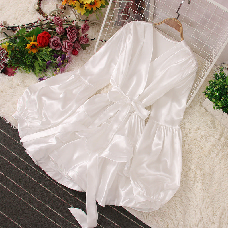 V-Neck Long Sleeve Ruffle Strappy Mini Dress