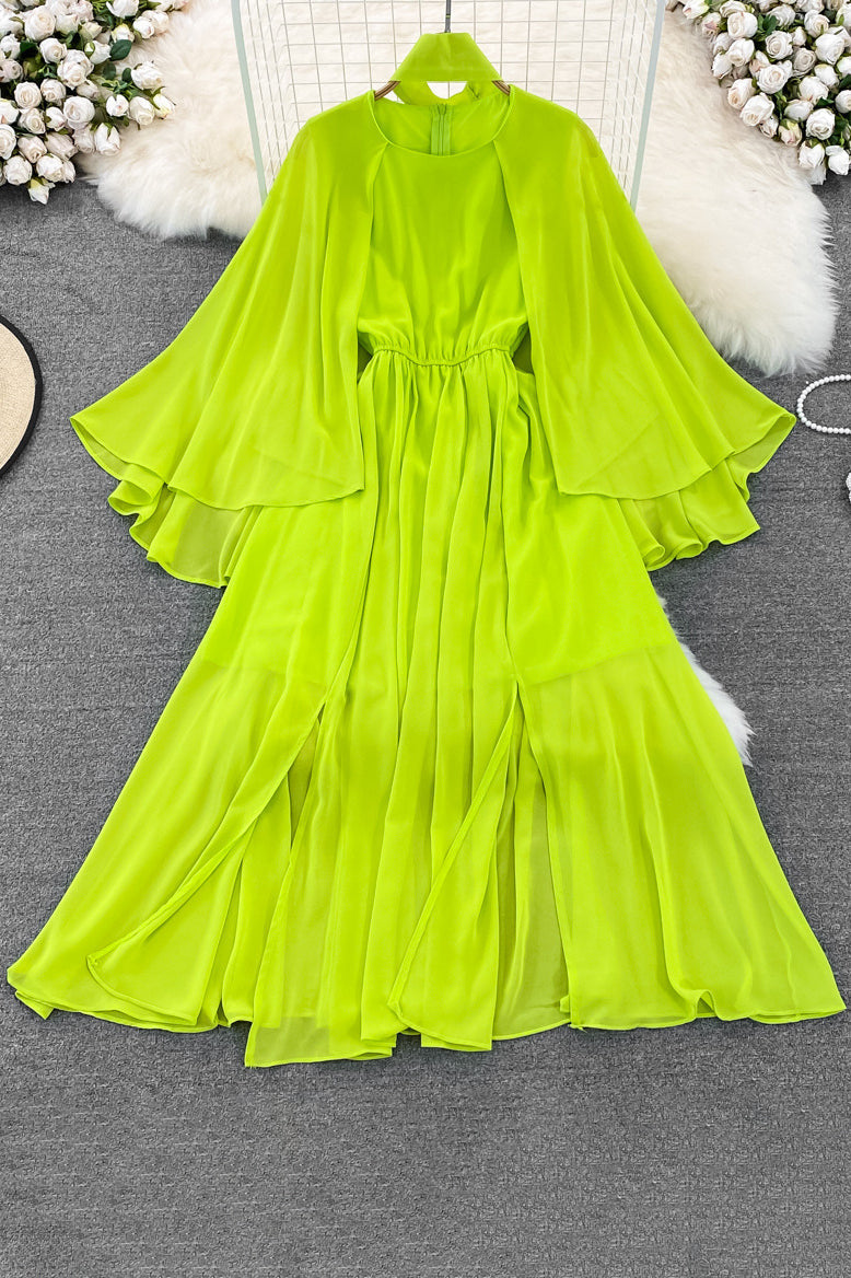 Long Sleeve Ruffle Maxi Dress