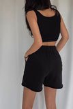 Crossover Backless Fitted Basic Cami Tee Shirts