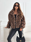 Sherpa Leopard Bomber Jacket