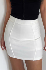 Fitted A-Line Solid Skirt