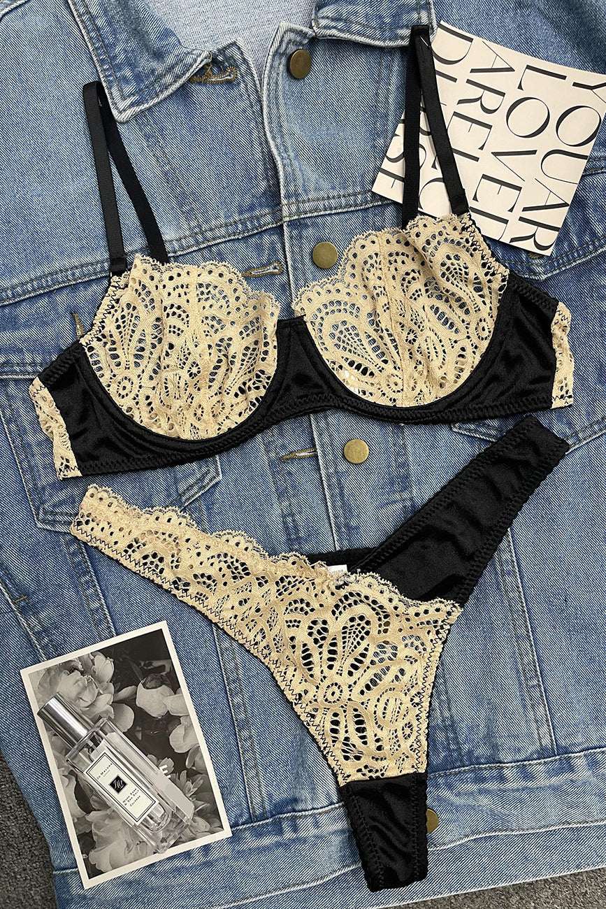 Gauze Lace Underwear Lingerie Set
