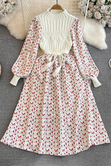 Casual Knit Long Sleeve Strappy Maxi Dress