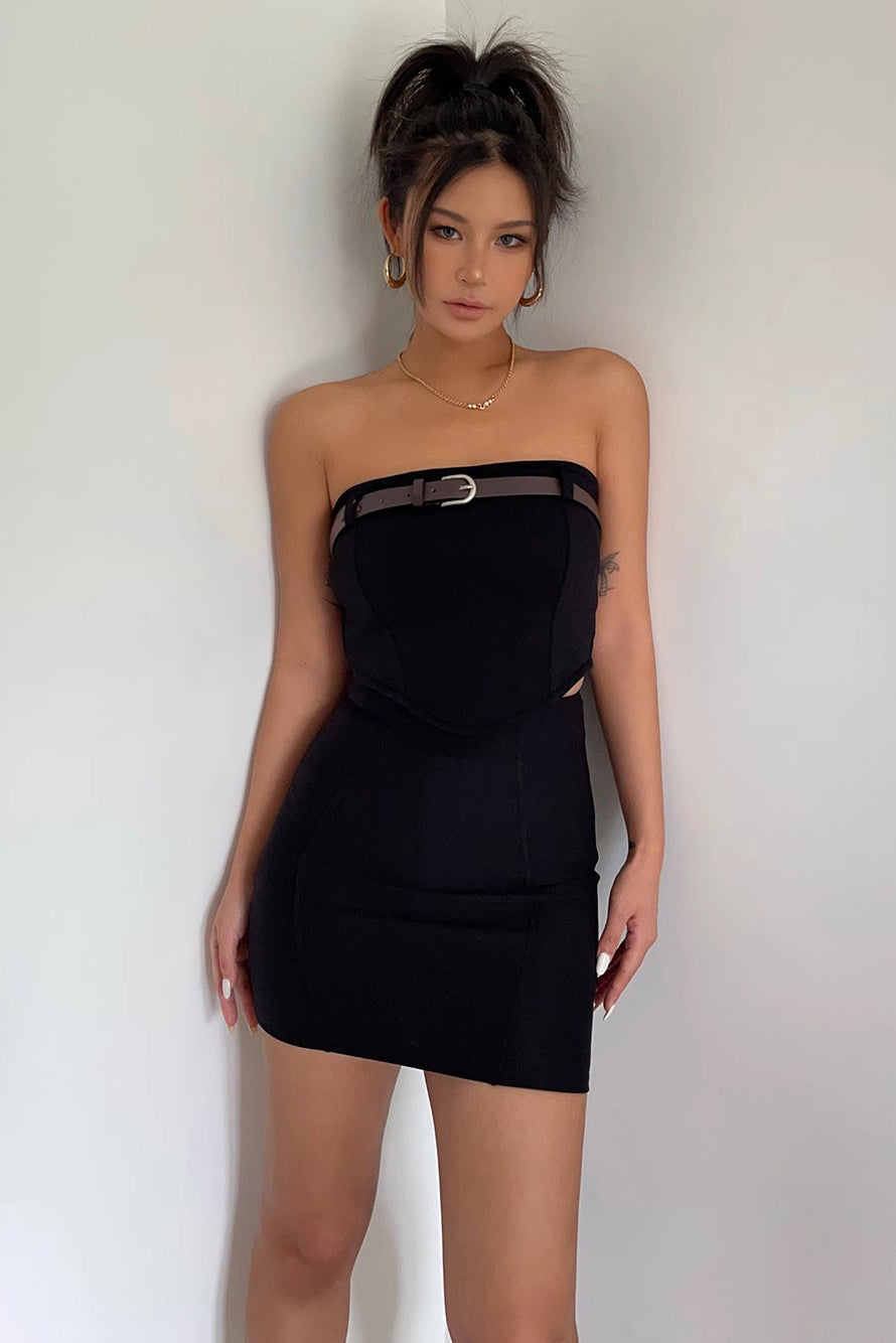 Fitted A-Line Solid Skirt