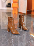 Botas de combate de piel sintética con charol Wild Gal Patent