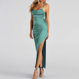 Michelle High-Slit Formal Dress