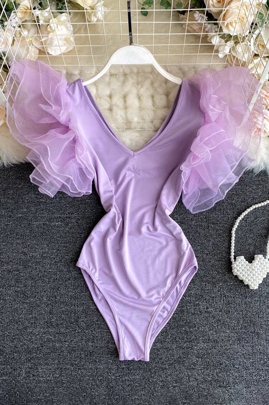 Lace V-Neck Bodysuit