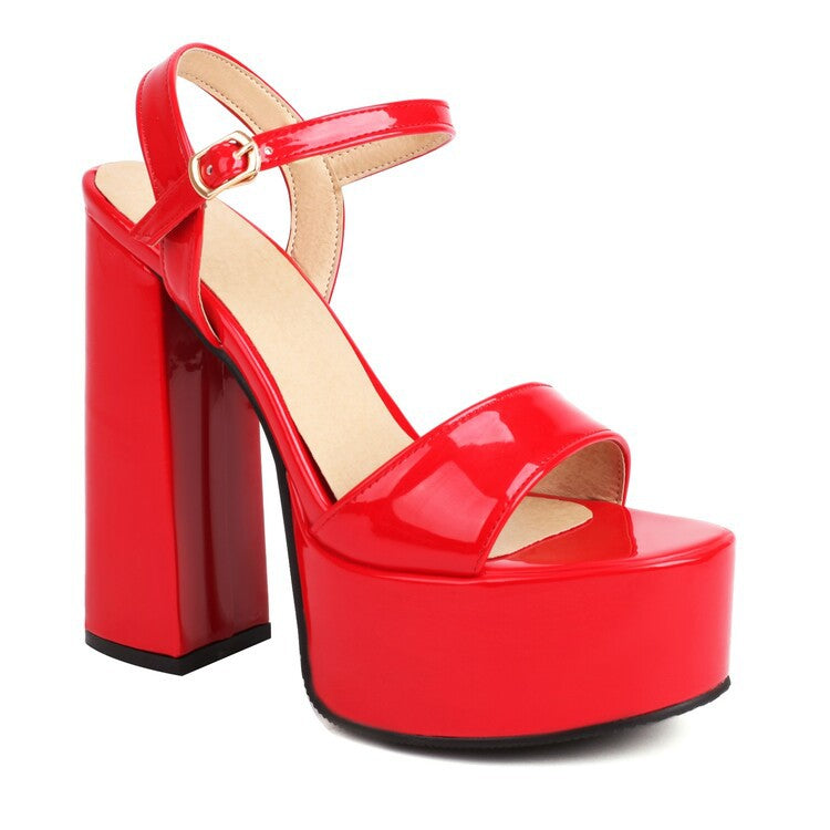 metallic platform heels