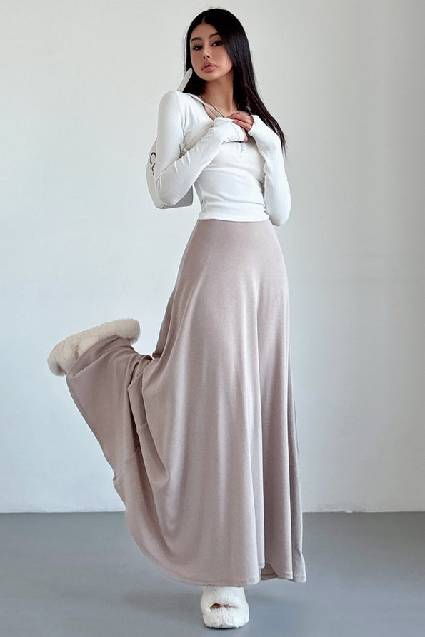 Retro Wool A-Line Skirt