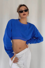 Long Sleeve Ribbed Outwear Crop Sweaters
