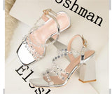 Total Stud PVC Studded Block Heels