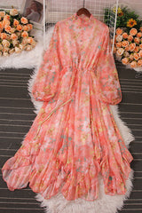 Floral Long Sleeve Maxi Dress