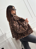 Sherpa Leopard Bomber Jacket