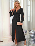 Trista Formal Long Sleeve Midi Dress