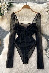 Gauze Long Sleeve Bodysuit