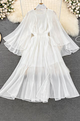 Long Sleeve Ruffle Maxi Dress
