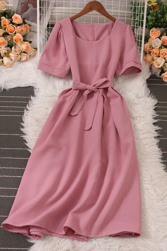 Short Sleeve Zip Strappy Maxi Dress