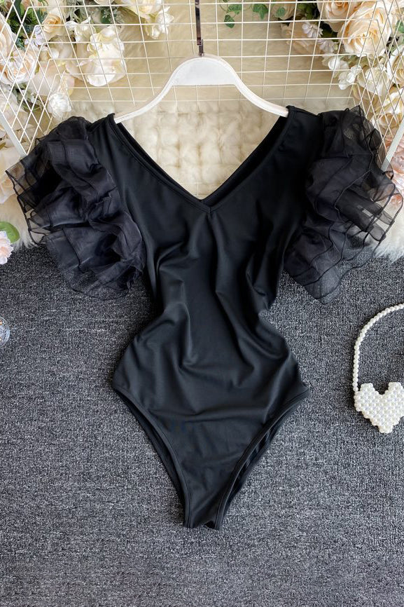 Lace V-Neck Bodysuit