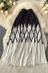 Print Pleated Skirt
