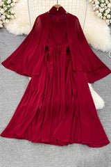 Long Sleeve Ruffle Maxi Dress