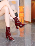 Botas de combate de piel sintética con charol Wild Gal Patent