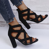 Cross My Heart Block Heels