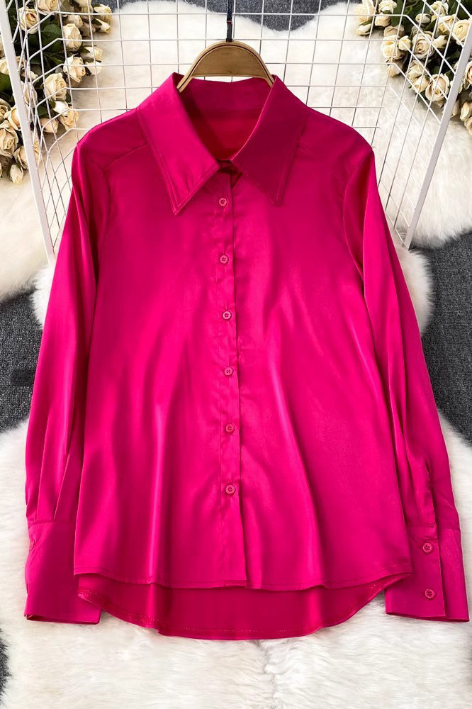 Long Sleeve Buttons Shirt Top