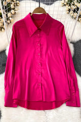 Long Sleeve Buttons Shirt Top