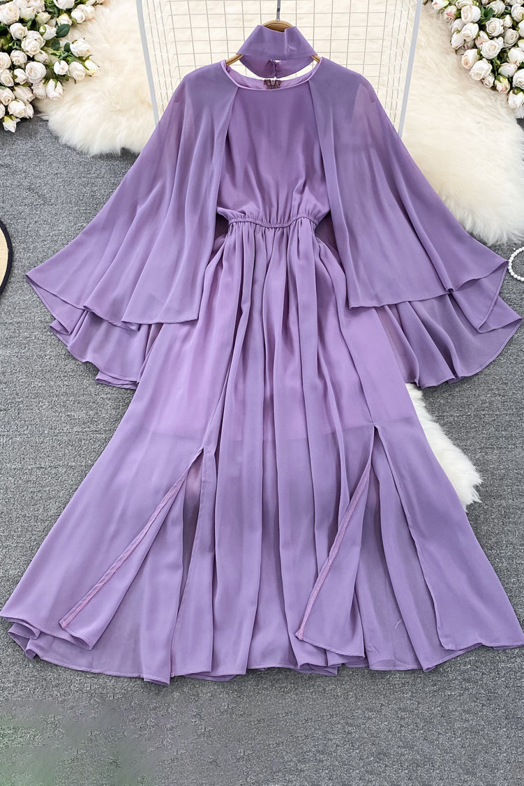 Long Sleeve Ruffle Maxi Dress
