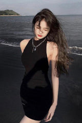 Backless Sleeveless Mini Dress