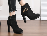 Chic Moment Nubuck Stiletto Bootie