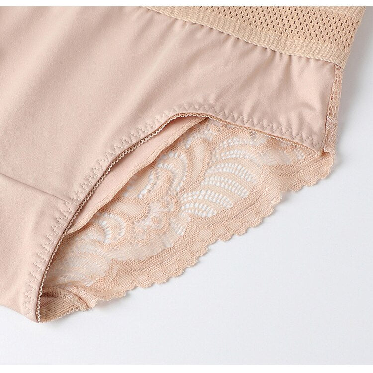 High Waist Shaping Panties Lace Breathable Body Shaper Slimming Tummy Underwear