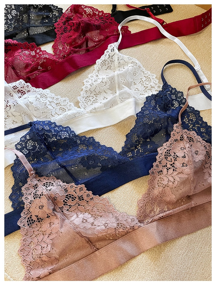 Classic Transparent Bra Set Lace Temptation Underwear