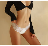 2Pcs/Lot Lace Lingerie Temptation Low-waist Panties Transparent G String Thong Seamless Underwear Intimates