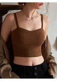 Female Push Up Bras Double Strap Crop Wirefree Brassiere Seamless Underwear With Built In Bra
